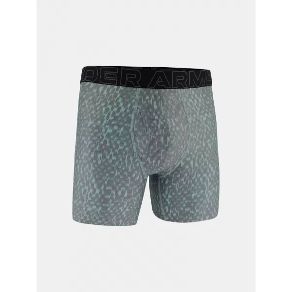  Férfi boxerek UNDER ARMOUR UA PERFORMANCE TECH - PRINT 6IN - 1PK 1383875-477 KÉK 