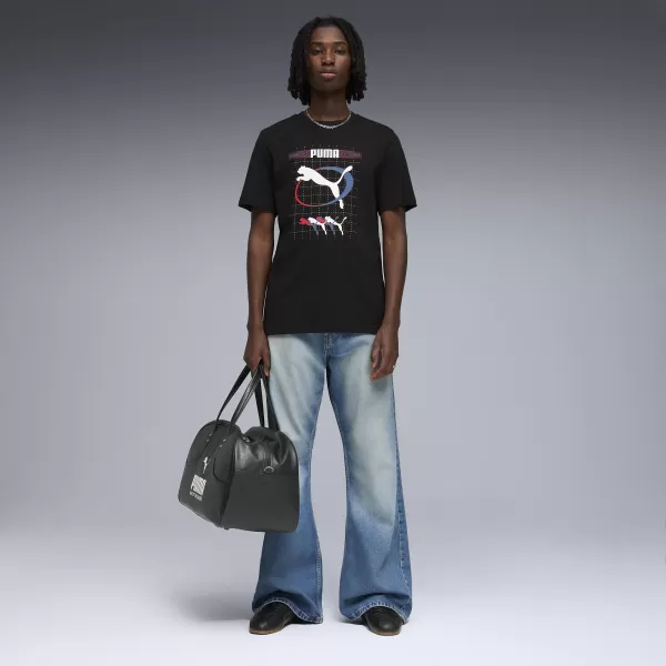  Férfi póló PUMA GRAPHIC TEE 691786_01 PUMA FEKETE 