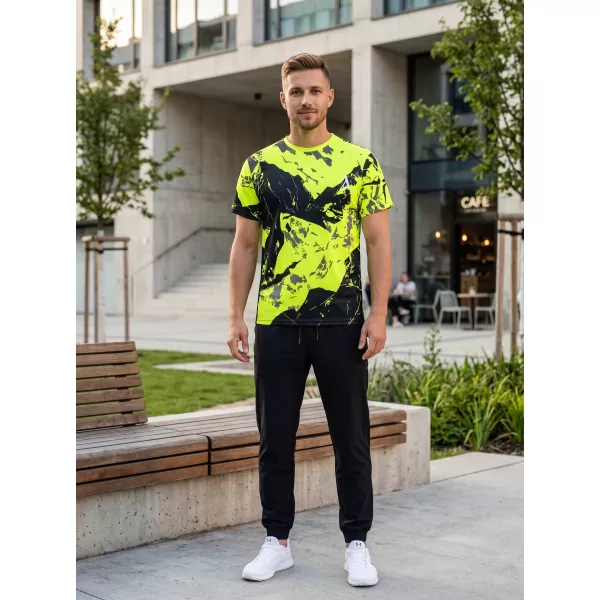  Prémium férfi póló ALTISPORT VOJ/ALM131TR01 FLUO SÁRGA/FEKETE 