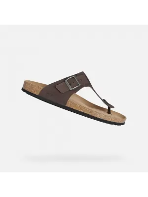 Férfi papucs GEOX SANDAL GHITA G002573 SÖTÉTBARNA