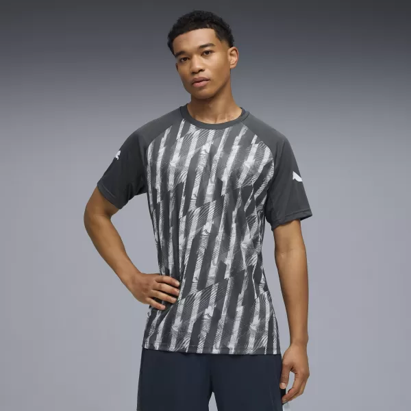  Férfi funkcionális póló PUMA INDIVIDUALLIGA GRAPH JERSEY 660578_02 ÁSVÁNYI KOBALT/GŐZSZÜRKE 