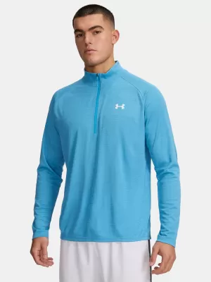 Férfi póló UNDER ARMOUR UA TECH TEXTURED 1/2 ZIP 1382797-453 KÉK