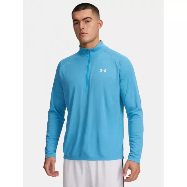  Férfi póló UNDER ARMOUR UA TECH TEXTURED 1/2 ZIP 1382797-453 KÉK 