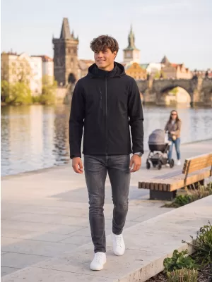 Férfi softshell kabát ALTISPORT NoPrint NP/ALM845 ÉBENFA SZÜRKE
