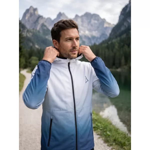  Férfi prémium softshell kabát ALTISPORT VOJ/ALM126JACK01 SÖTÉTKÉK/FEHÉR 