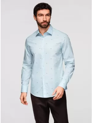 Férfi ing OMBRE K696 FEHÉR