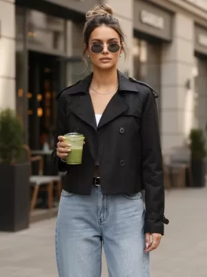 Női kabát DSTREET NY0770 FEKETE