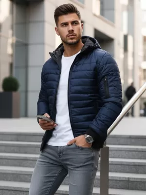 Férfi dzseki DSTREET TX2228 SÖTÉTKÉK