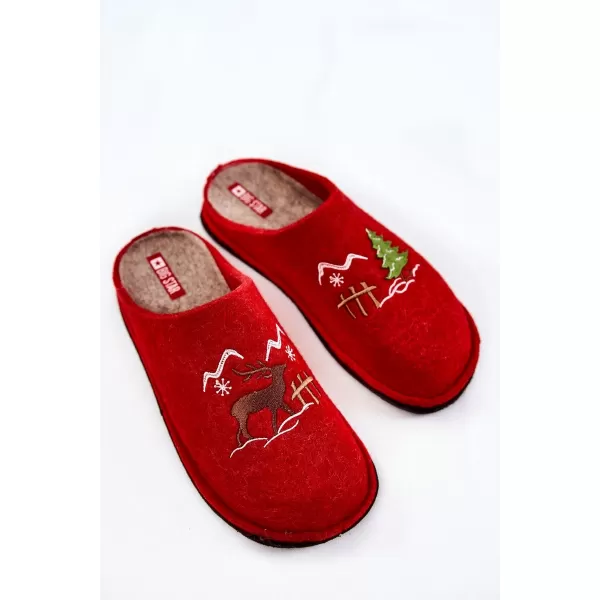  Női papucs BIG STAR KK276017 PIROS/BEGE Big Star cipő 