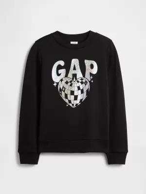 Gyermek pulóver GAP CREW SWEATSHIRT 839149-07 DISZKÓLABDA EZÜST