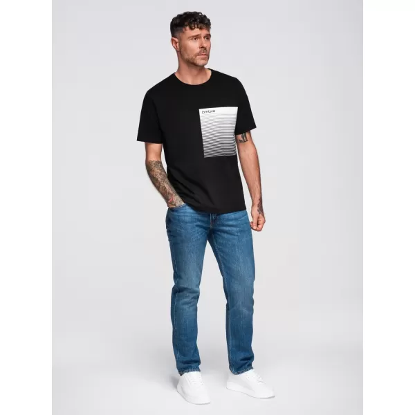  Férfi póló OMBRE OM-TSPT-0246 FEKETE 