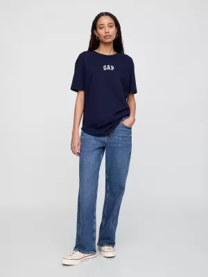 Női póló GAP LOGO BOYFRIEND TEE 407990-07 HADITENGERÉSZET EGYENRUHA