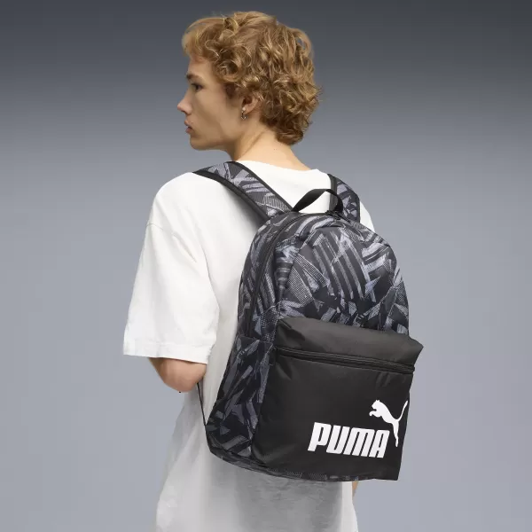  Hátizsák PUMA PHASE AOP BACKPACK 091169_05 PUMA FEKETE/GRAFIKUS AOP 