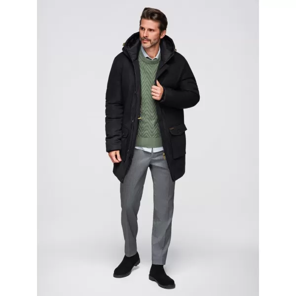  Férfi parka OMBRE OM-JAPJ-0287 FEKETE 