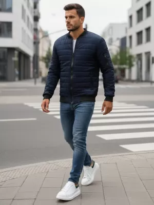 Férfi dzseki DSTREET TX2205 SÖTÉTKÉK