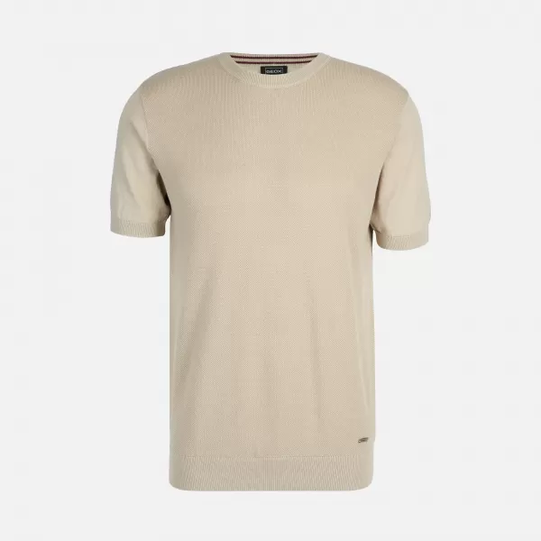 Férfi póló GEOX KNIT G012316 BÉZS 