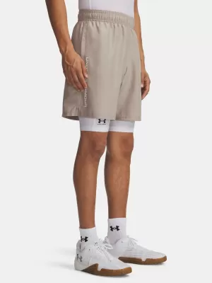 Férfi rövidnadrág UNDER ARMOUR UA TECH WOVEN WORDMARK SHORT 1383356-203 BARNA