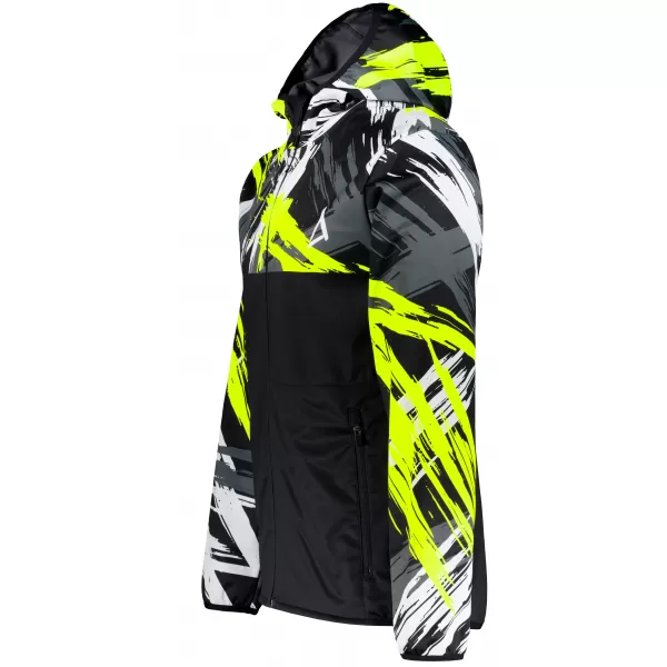 Férfi prémium softshell kabát ALTISPORT VOJ/ALM039JACK01 FEKETE ÉS SÁRGA 