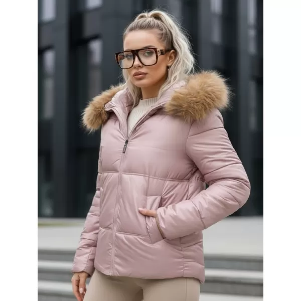  Női kabát DSTREET TY5526 RÓZSASZÍN 