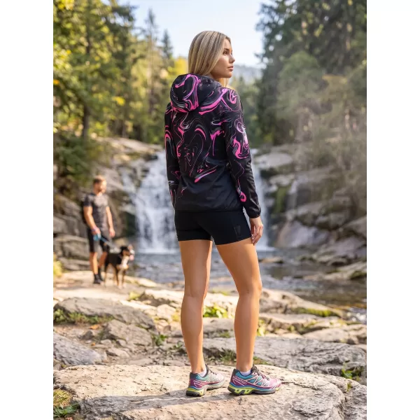  Női prémium softshell kabát ALTISPORT VOJ/ALW064JACK01 FEKETE RÓZSASZÍN 