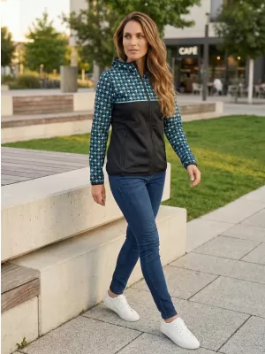 Női prémium softshell kabát ALTISPORT VOJ/ALW048JACK01 FEKETE ÉS KÉK