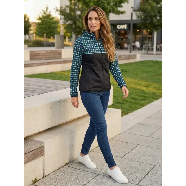  Női prémium softshell kabát ALTISPORT VOJ/ALW048JACK01 FEKETE ÉS KÉK 