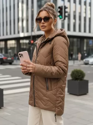 Női kabát DSTREET TY5608 BARNA
