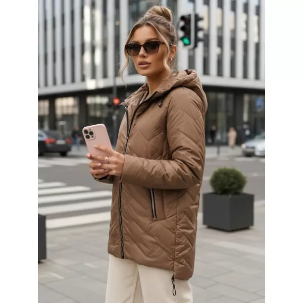  Női kabát DSTREET TY5608 BARNA 