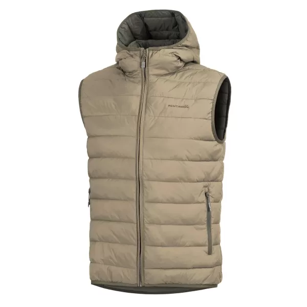  Mellény PENTAGON AURORA 2.0 PUFFER HOODED VEST K04011-2.0 KHAKI 