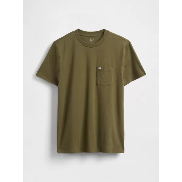  Férfi póló GAP LOGO TEE 857901-17 ÉRETT OLAJBOGYÓ 