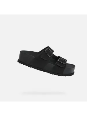 Női papucs GEOX SANDYBETT HIGH G012956 FEKETE