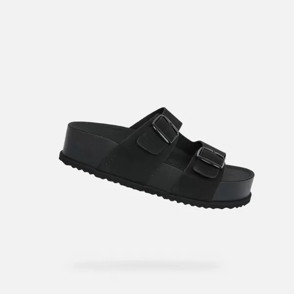  Női papucs GEOX SANDYBETT HIGH G012956 FEKETE 