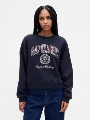 Női pulóver GAP LOGO SWEATSHIRT 799272-01 HADITENGERÉSZET EGYENRUHA