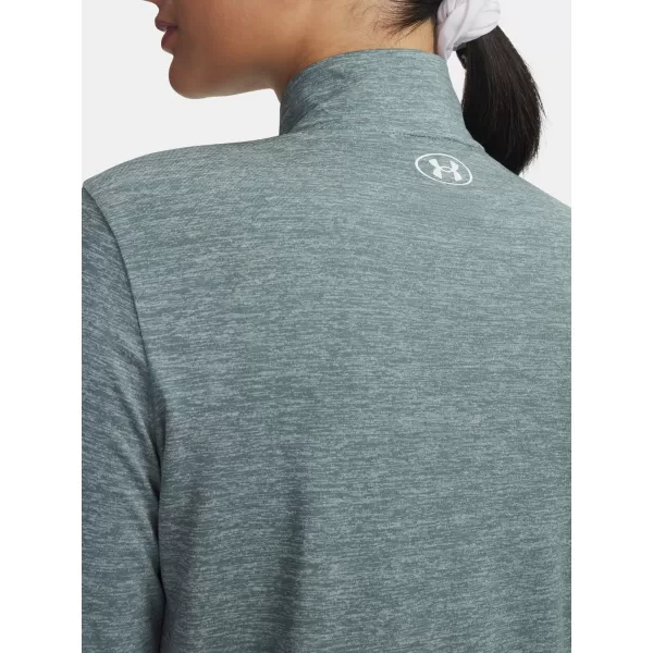 Női póló UNDER ARMOUR TECH 1/2 ZIP- TWIST 1384225-587 KÉK 