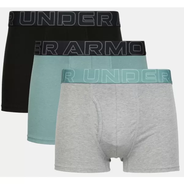  Férfi boxerek UNDER ARMOUR M UA PERF COTTON 3IN - 3PK JÁSPIS KÉK 