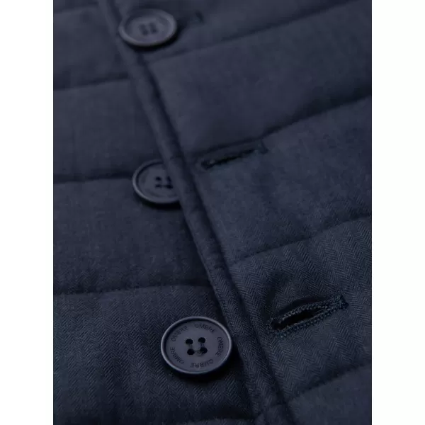  Férfi mellény OMBRE OM-JAVJ-0275 SÖTÉTKÉK MELANZS 