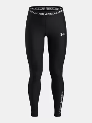 Lányok leggings UNDER ARMOUR HEATGEAR GRAPHIC LEGGING 6012636-001 FEKETE