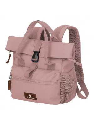 Hátizsák TRAVELITE BASICS SHORT HANDLE MINI FÜST RÓZSA