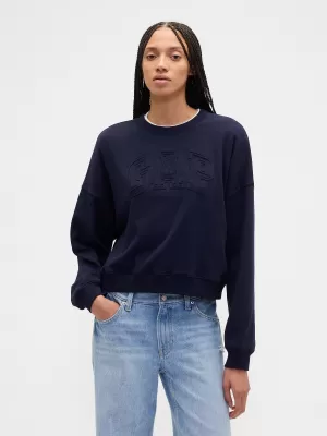 Női pulóver GAP LOGO SWEATSHIRT 799280-01 HADITENGERÉSZET EGYENRUHA