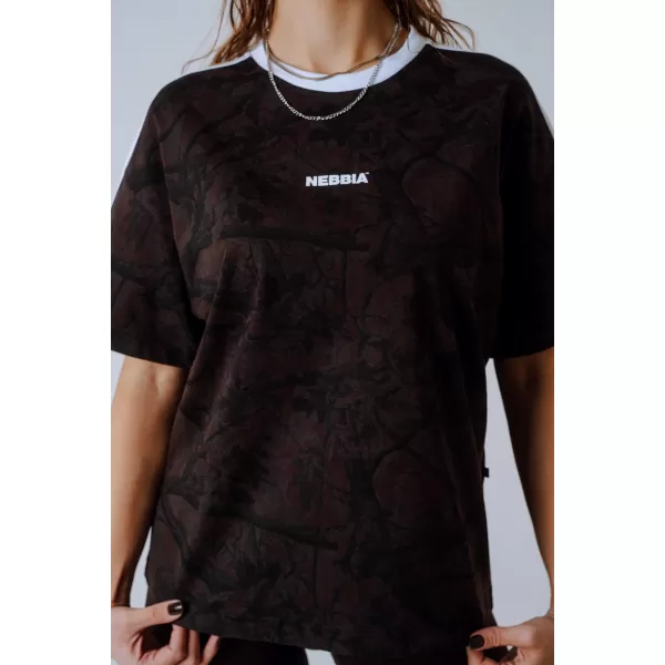  Laza szabású póló POWER 894 DARK BROWN CAMO Nebbia 
