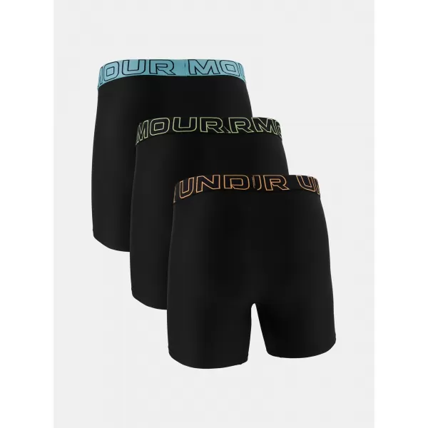  Férfi boxerek UNDER ARMOUR UA PERFORMANCE TECH - SOLID 6IN - 3PK 1383878-003 BLACK 