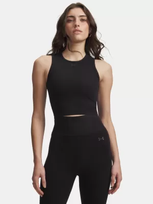 Női felső UNDER ARMOUR SEAMLESS COTTON HAND TANK 6011132-008 FEKETE