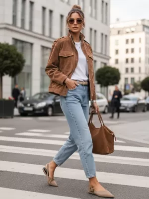 Női kabát DSTREET TY5644 BARNA