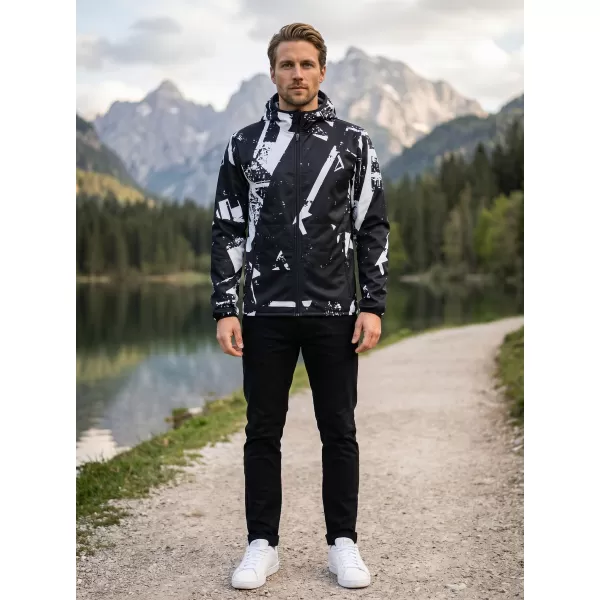  Férfi prémium softshell kabát ALTISPORT VOJ/ALM079JACK01 FEKETE-FEHÉR 