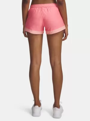 Női rövidnadrág UNDER ARMOUR TECH PLAY UP 3IN COLORBLOCK 6010875-600 RÓZSASZÍN