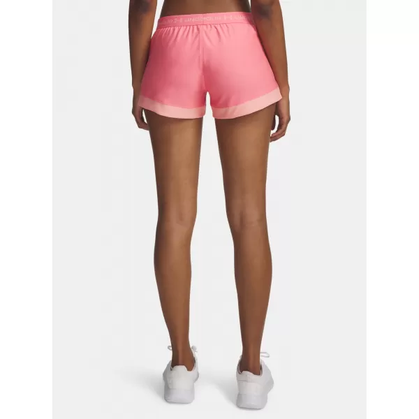 Női rövidnadrág UNDER ARMOUR TECH PLAY UP 3IN COLORBLOCK 6010875-600 RÓZSASZÍN 