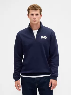 Férfi pulóver GAP MOCK NECK HALF ZIP 846976-02 GOBELIN HADITENGERÉSZET