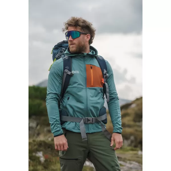  Férfi powerfleece pulóver NORDBLANC BRACKEN NBWFM8286 SÖTÉTZÖLD 