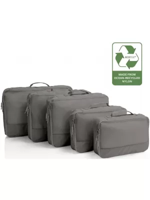 Bőrönd HEYS Ecotex Packing Cube 5 Pc Set SZÜRKE KŐ