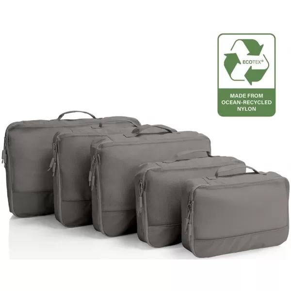  Bőrönd HEYS Ecotex Packing Cube 5 Pc Set SZÜRKE KŐ 